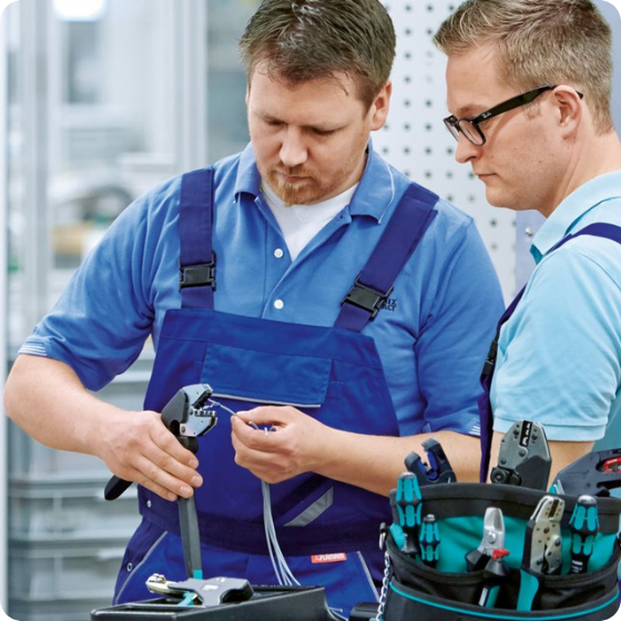 Workers at factory